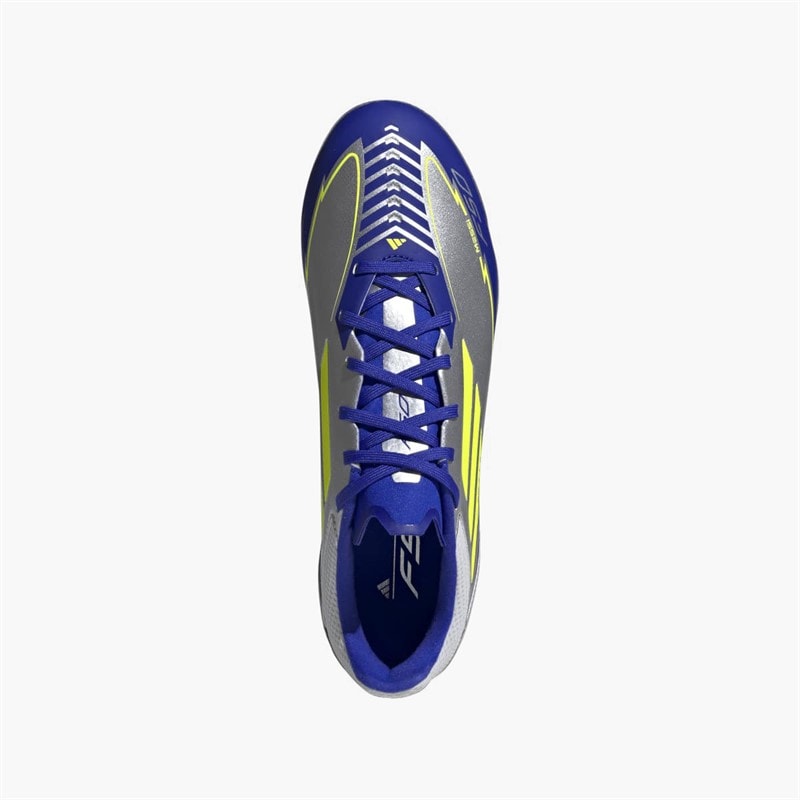adidas Mens F50 League Messi La Vida Rapida AG Artificial Ground Football Boots Silver Metallic/Solar Yellow/Lucid Blue - Image 4