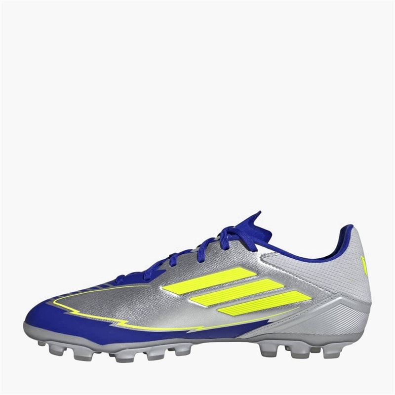 adidas Mens F50 League Messi La Vida Rapida AG Artificial Ground Football Boots Silver Metallic/Solar Yellow/Lucid Blue - Image 5