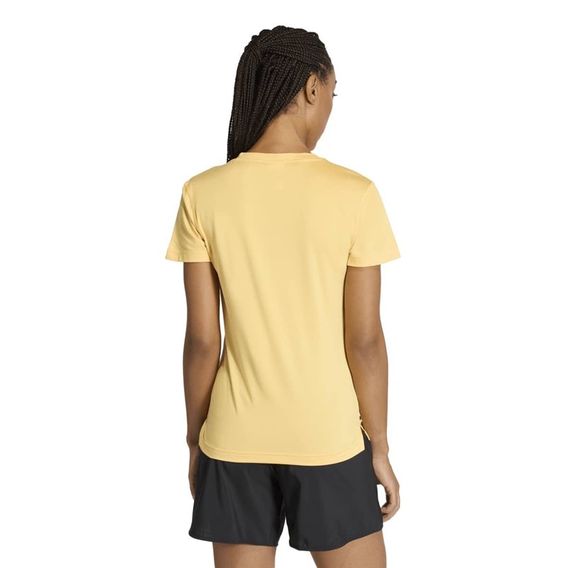 adidas Womens Workout Essentials V-Neck T-Shirt Semi Ice Tangerine - Image 3