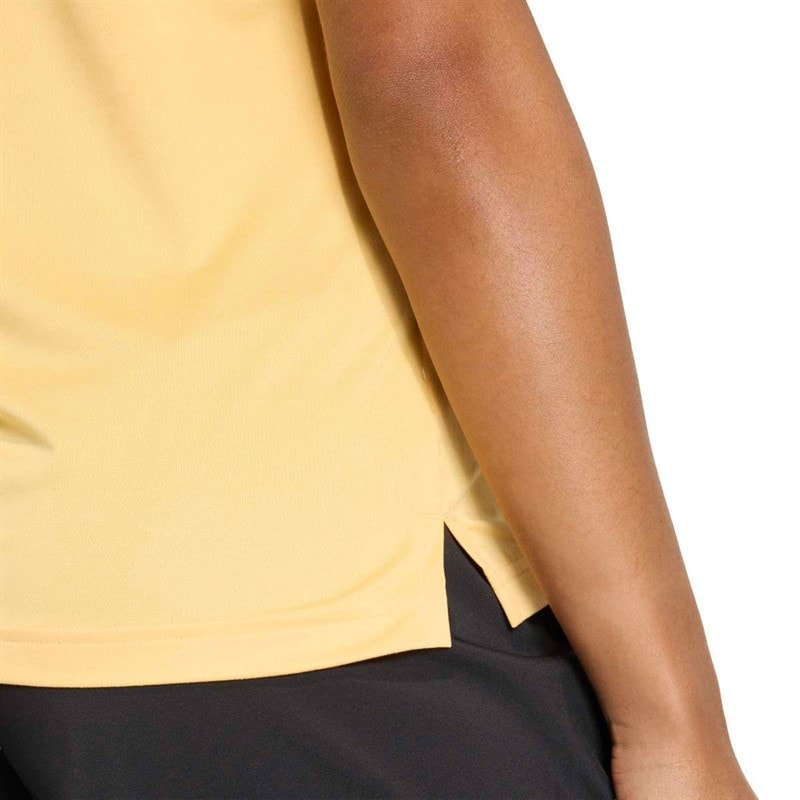 adidas Womens Workout Essentials V-Neck T-Shirt Semi Ice Tangerine - Image 4