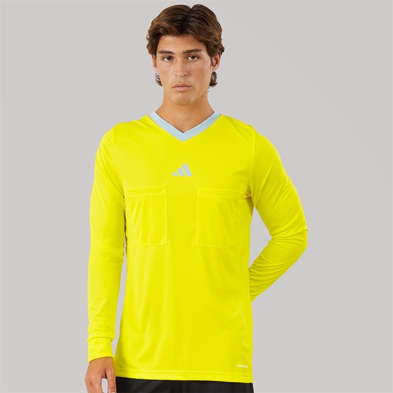 adidas Mens Referee 22 Long Sleeve Jersey Bright Yellow - Image 1