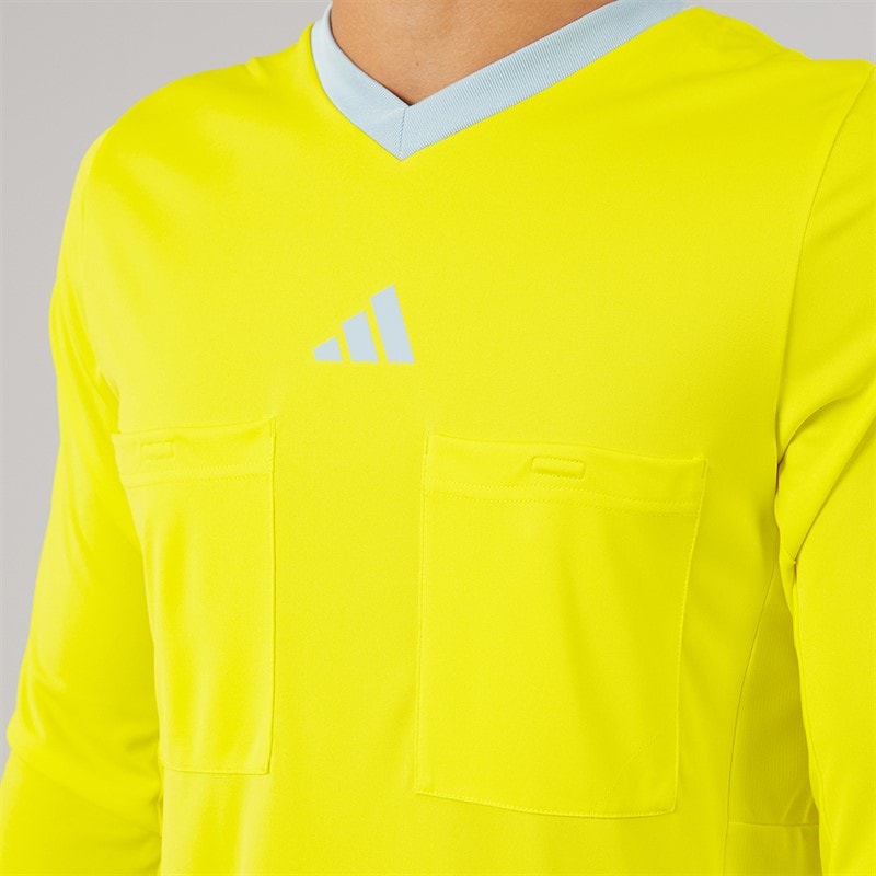 adidas Mens Referee 22 Long Sleeve Jersey Bright Yellow - Image 3