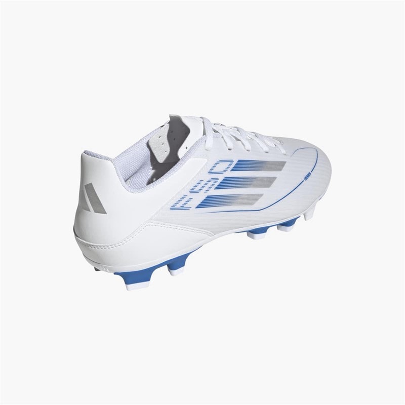 adidas Mens F50 Club Polar Victory Pack FG Firm Ground Football Boots White/Silver Metallic/White - Image 3