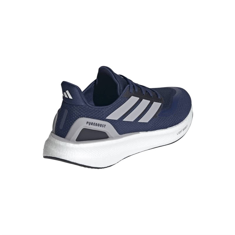 adidas Mens Pureboost 5 Neutral Running Shoes Dark Blue/Glory Grey/Core Black - Image 3