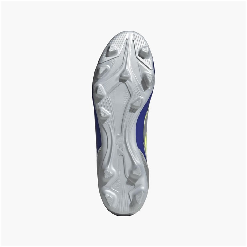 adidas Mens F50 Club Messi La Vida Rapida Pack FG/MG Firm/Multi Ground Football Boots Silver Metallic/Solar Yellow/Lucid Blue - Image 2