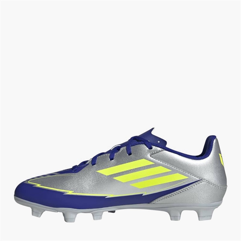 adidas Mens F50 Club Messi La Vida Rapida Pack FG/MG Firm/Multi Ground Football Boots Silver Metallic/Solar Yellow/Lucid Blue - Image 5