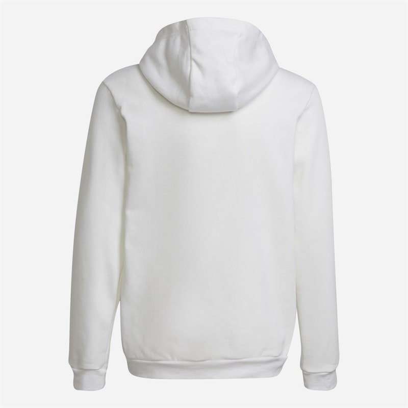 adidas Junior Boys Entrada 22 Pullover Hoodie White/Black - Image 2
