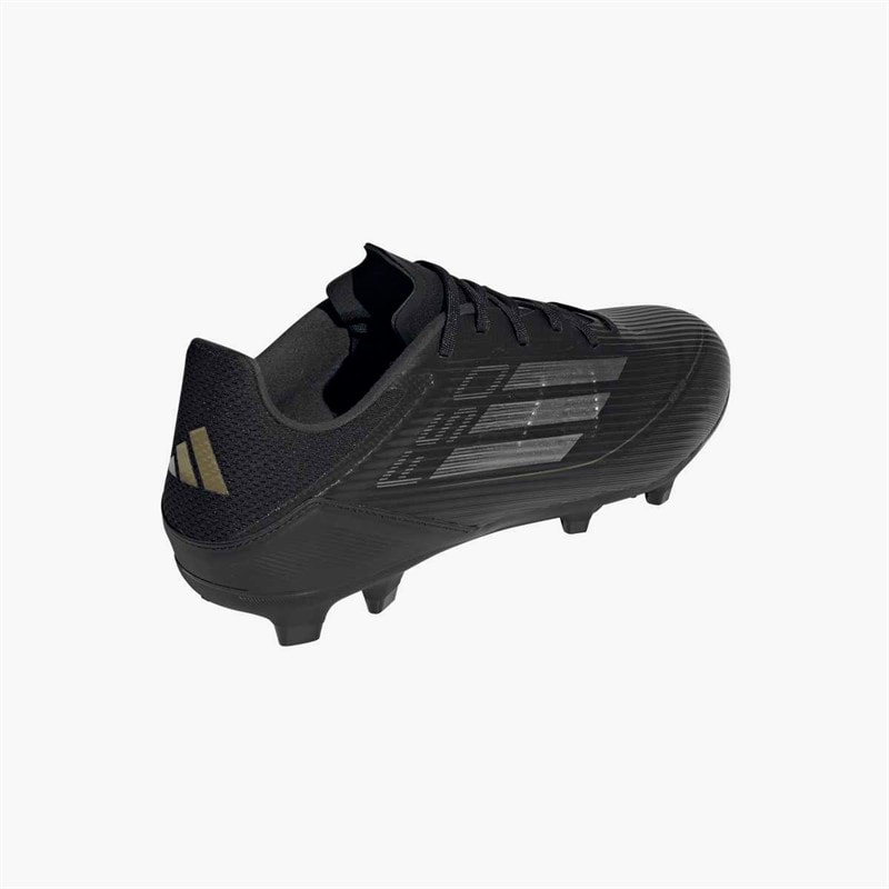 adidas Mens F50 League Dark Spark Pack FG/MG Firm/Multi Ground Football Boots Core Black/Iron Metallic/Gold Metallic - Image 3