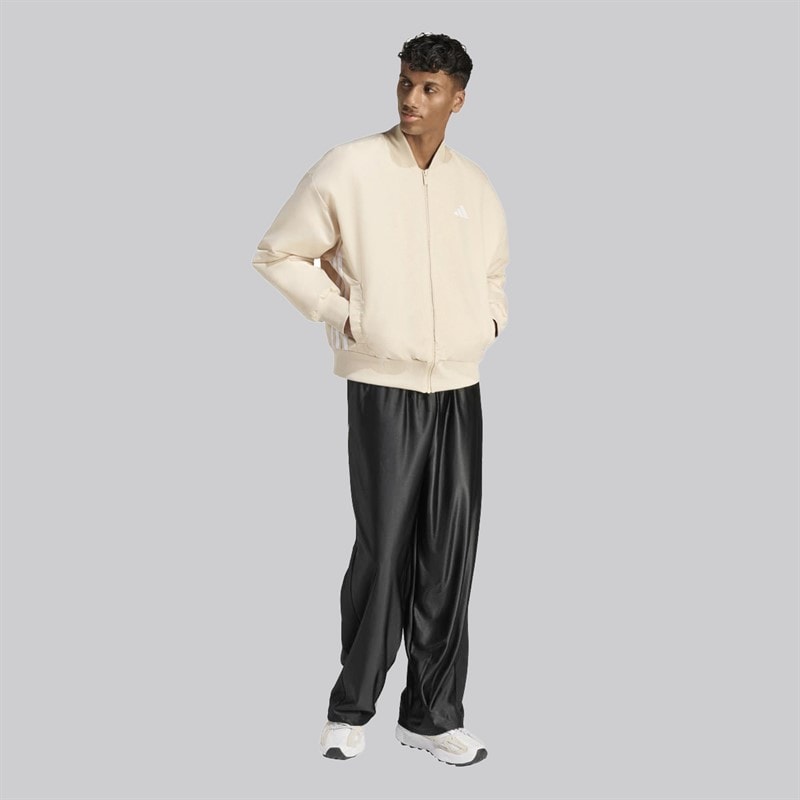 adidas Mens Stadium Bomber Jacket Crystal Linen - Image 4