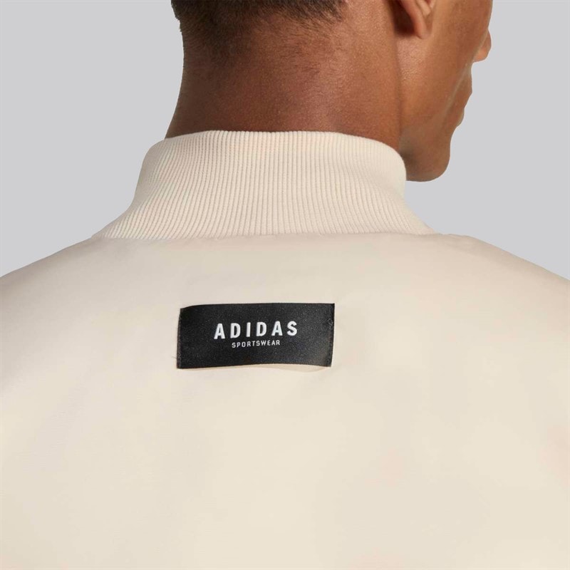 adidas Mens Stadium Bomber Jacket Crystal Linen - Image 5