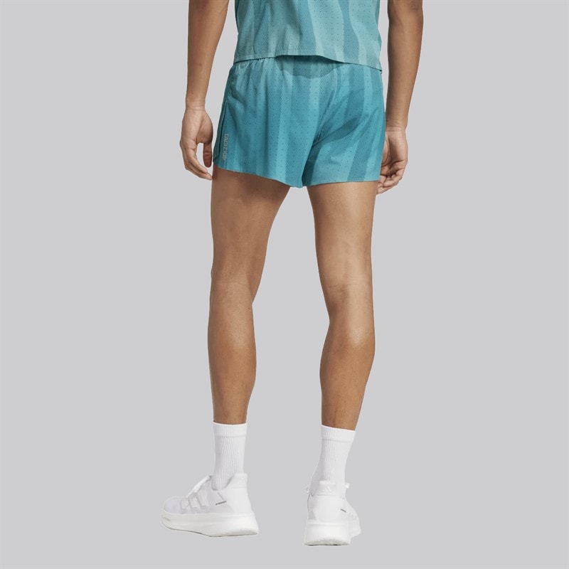 adidas Mens Adizero Running Shorts Powder Teal/Pure Teal - Image 2