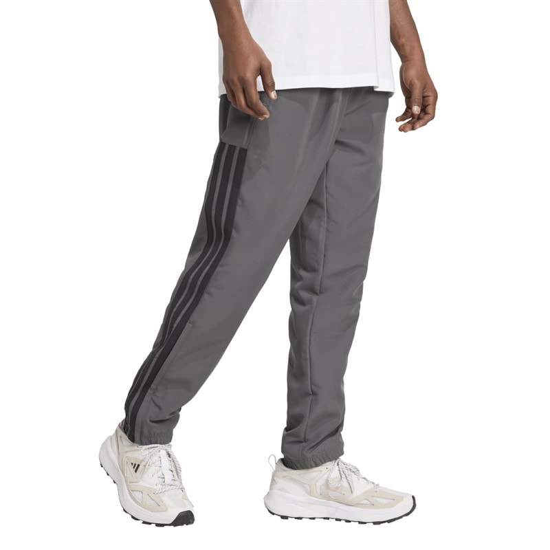 adidas Mens Samson Track Pants Grey Six/Black - Image 3