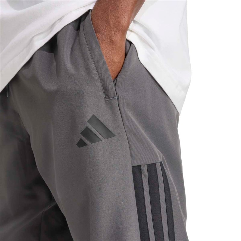 adidas Mens Samson Track Pants Grey Six/Black - Image 4