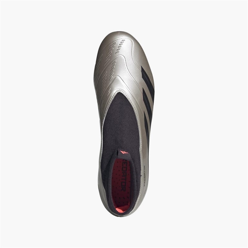 adidas Mens Predator League Laceless Vivid Horizon Pack FG Firm Ground Football Boots Platinum Metallic/Aurora Black/Turbo - Image 4