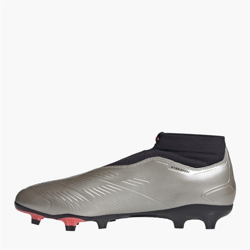 adidas Mens Predator League Laceless Vivid Horizon Pack FG Firm Ground Football Boots Platinum Metallic/Aurora Black/Turbo - Image 5