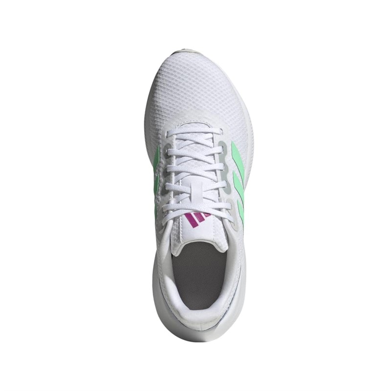 adidas Womens Runfalcon 3 Neutral Running Shoes Cloud White/Pulse Mint/Blue Dawn - Image 4
