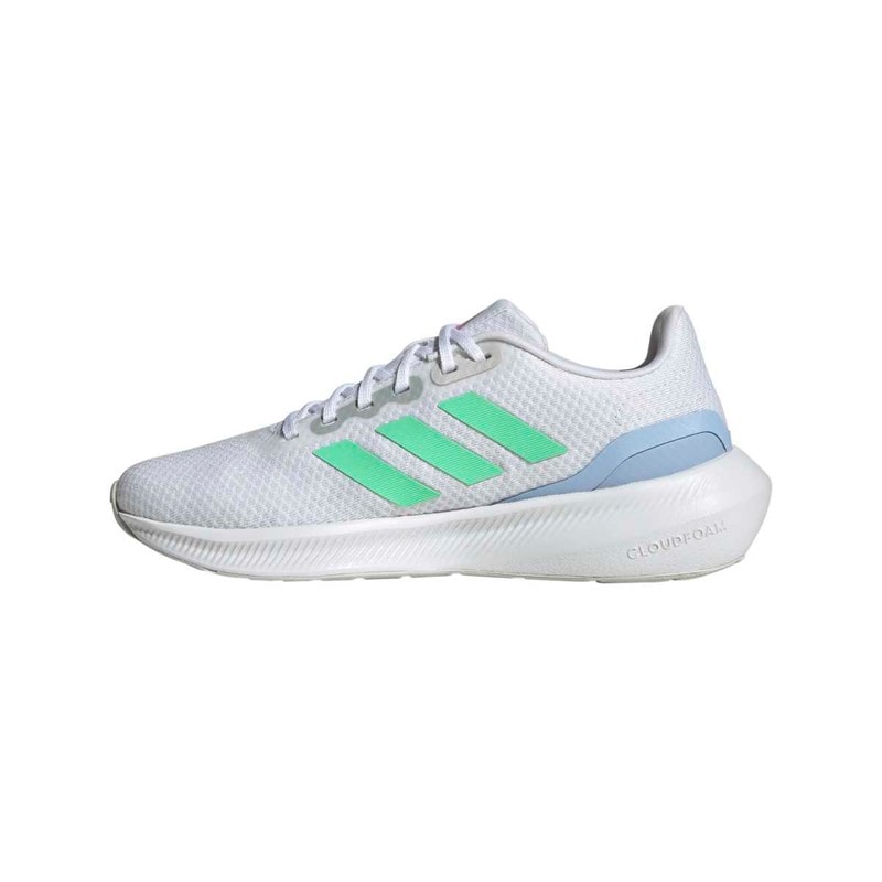 adidas Womens Runfalcon 3 Neutral Running Shoes Cloud White/Pulse Mint/Blue Dawn - Image 5