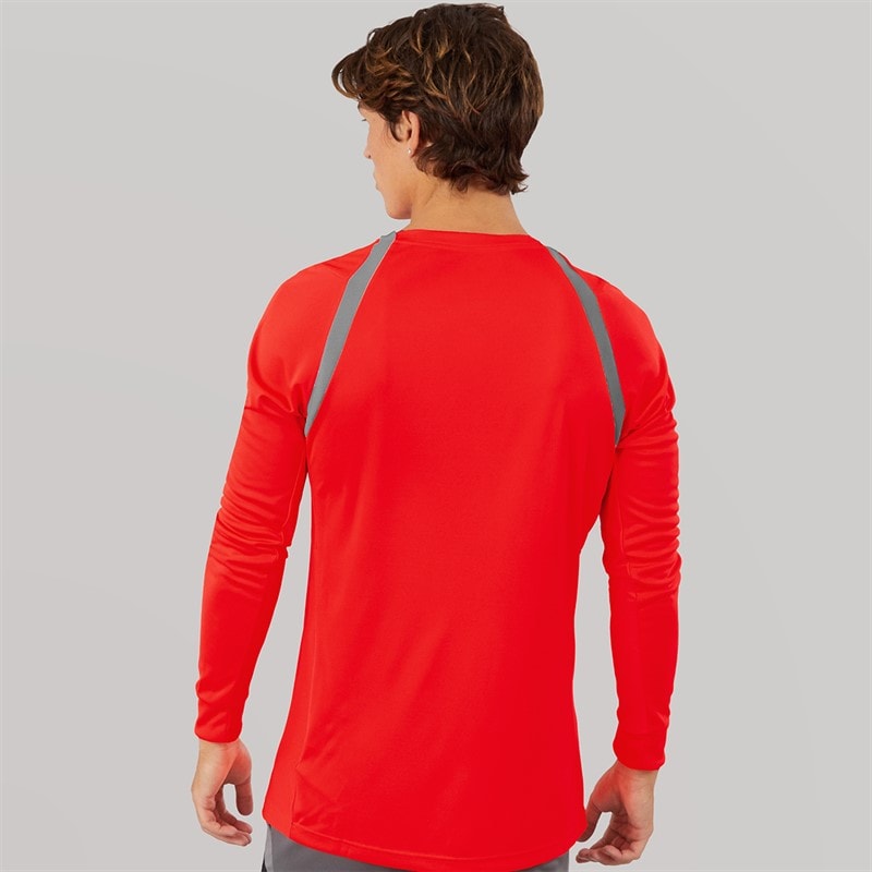 adidas Mens Referee 22 Long Sleeve Jersey Appleseed/Solar Red Appleseed.Solar Red - Image 2