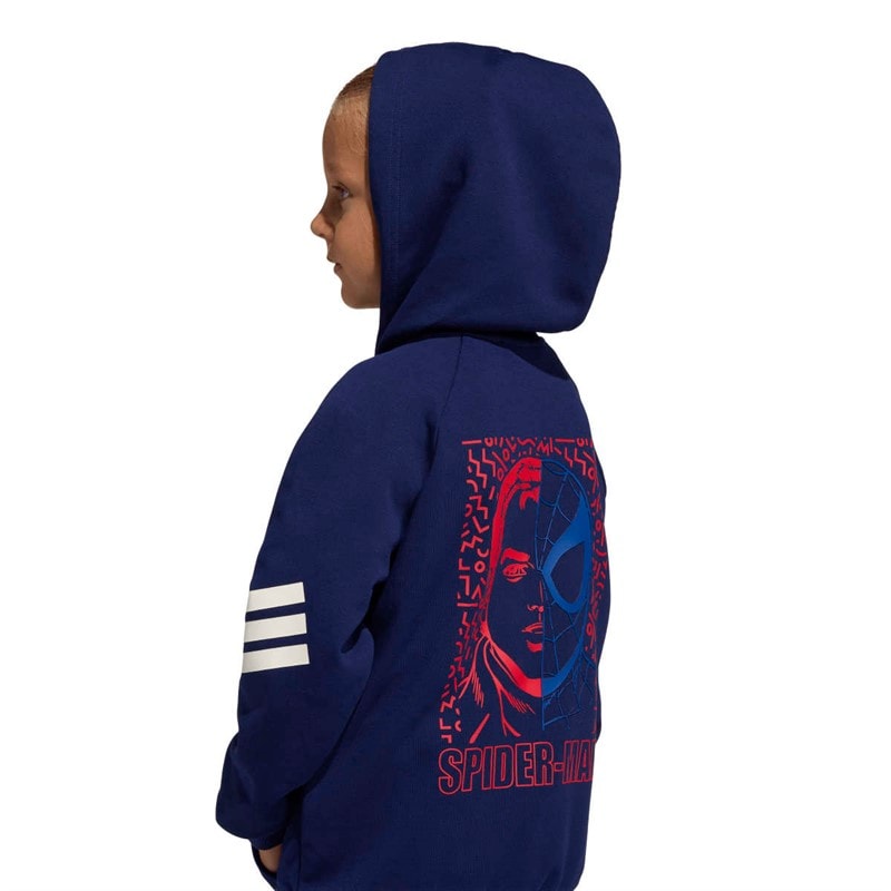 adidas Kids X Marvel Spider Man Track Top Dark Blue/Off White - Image 3
