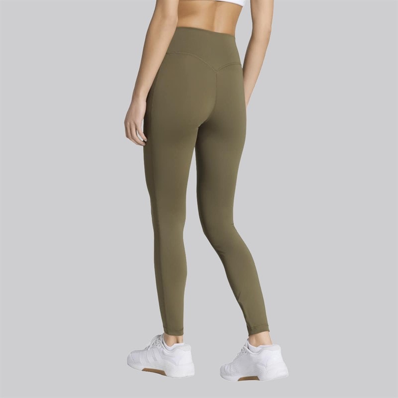 adidas Womens Optime Workout Leggings Olive Strata - Image 2