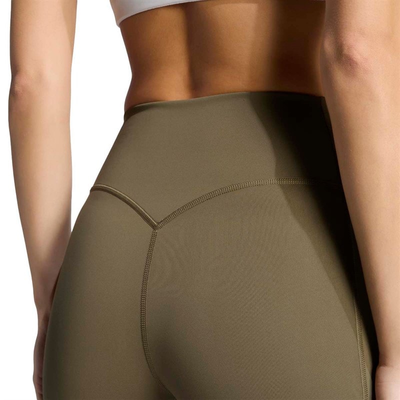 adidas Womens Optime Workout Leggings Olive Strata - Image 5