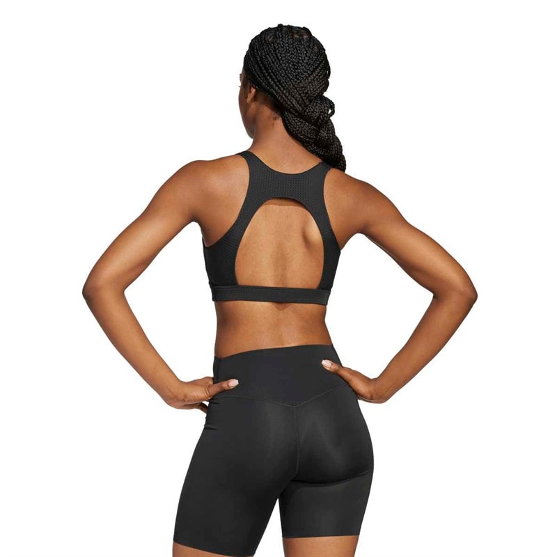 adidas Womens Primeliftimpact Hiit Medium Support Sports Bra Black - Image 4