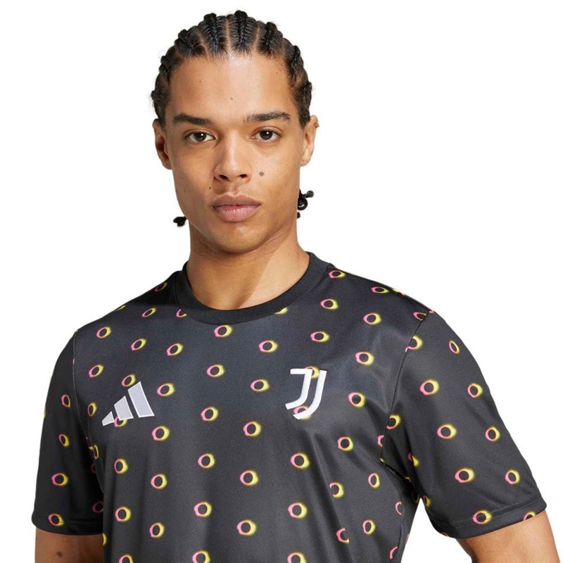 adidas Mens JFC Juventus 24/25 Pre Match Jersey Black - Image 3