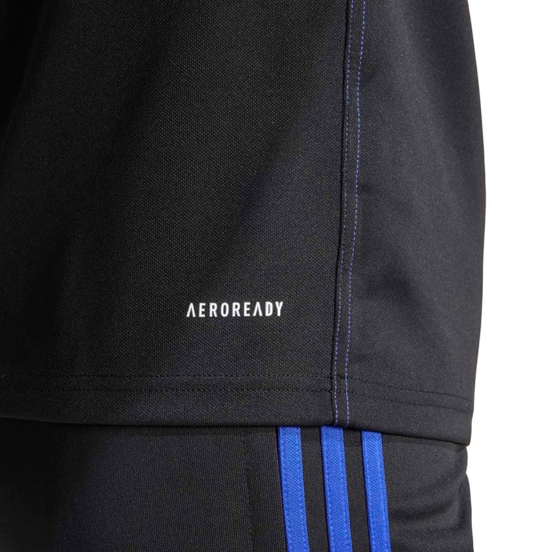 adidas Mens Tiro 23 Club 1/4 Zip Training Top Black/Lucid Blue - Image 3