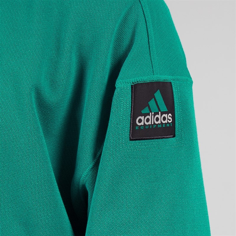 adidas Originals Mens EQT Reflective Crew Neck Sweatshirt Equipment Green - Image 5