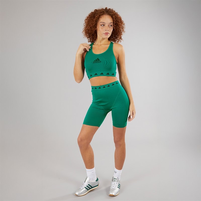 adidas Originals Womens EQT Tight Shorts Equipment Green - Image 3