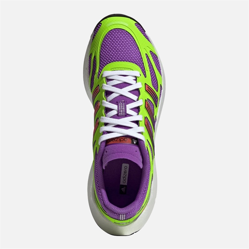 adidas Originals Womens Adizero Aruku Trainers Active Purple/Solar Green/Silver Metallic - Image 4