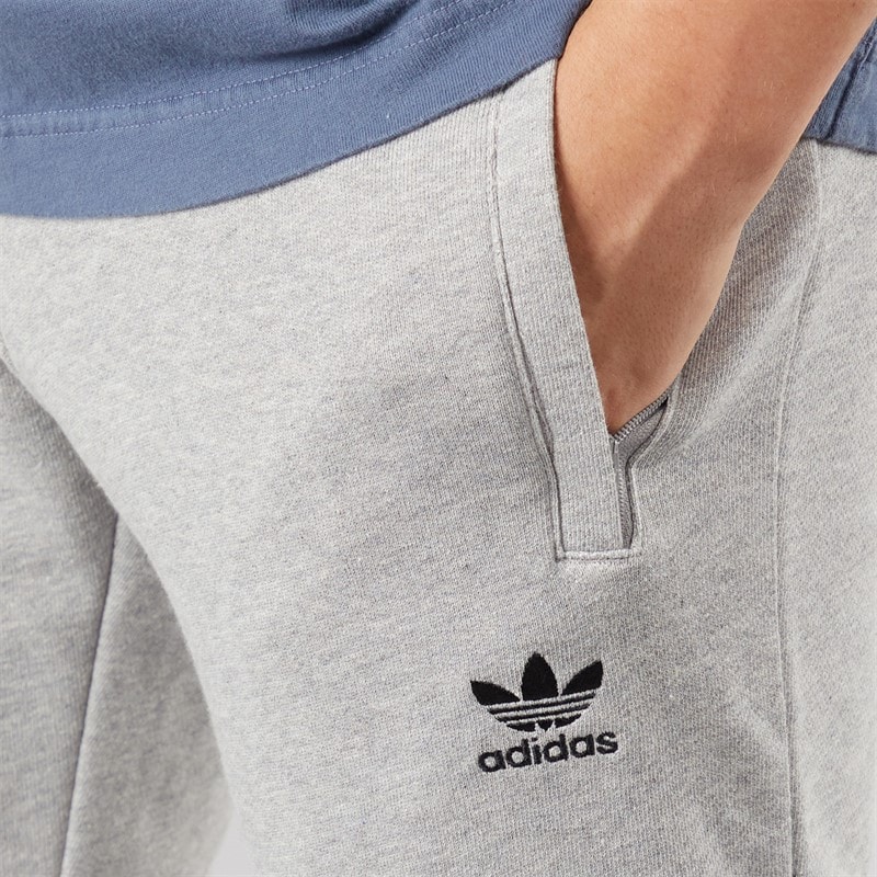 adidas Originals Mens Trefoil Essentials French Terry Joggers Medium Grey Heather - Image 5