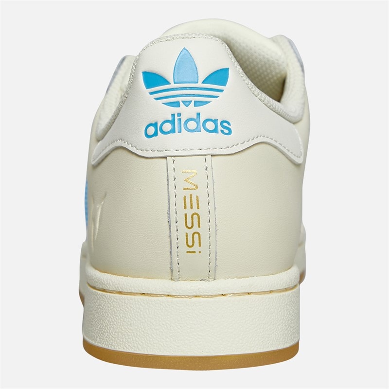 adidas Originals Mens Superstar Messi Trainers Cream White/Semi Blue Burst/Gold Metallic - Image 3