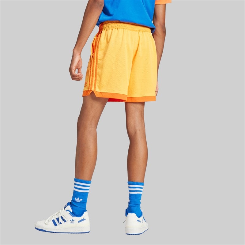adidas Originals Mens Mock Eyelet Shorts Real Gold - Image 2