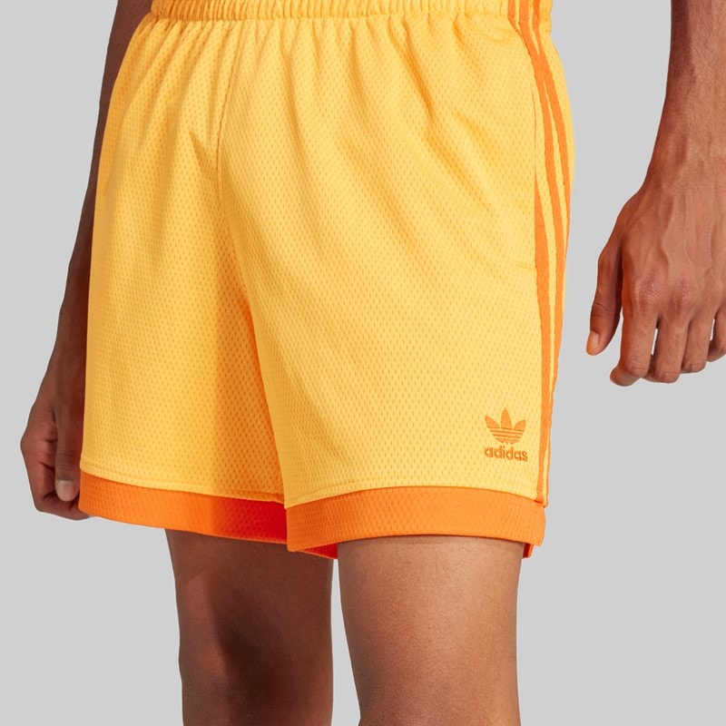 adidas Originals Mens Mock Eyelet Shorts Real Gold - Image 4