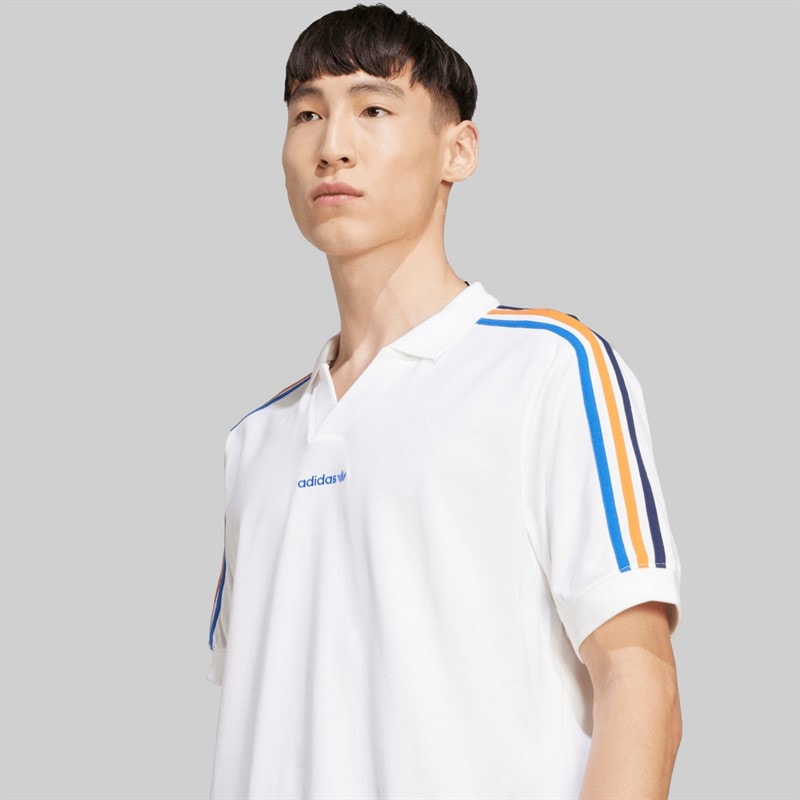 adidas Originals Mens Polo Shirt White - Image 2