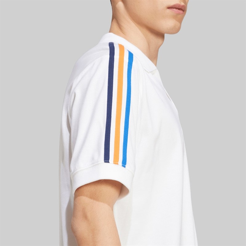 adidas Originals Mens Polo Shirt White - Image 3
