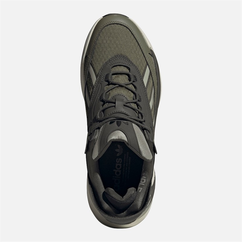 adidas Originals Mens Ozmorph Trainers Focus Olive/Silver Pebble/Shadow Olive - Image 4