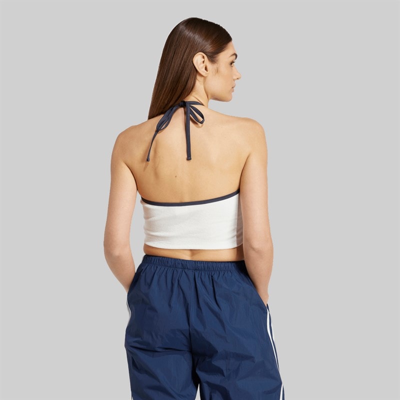 adidas Originals Womens Towel Halter Neck Top Cloud White - Image 2