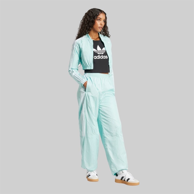 adidas Originals Womens Adicolour Teamgeist Oversized Track Pants Semi Flash Aqua - Image 5