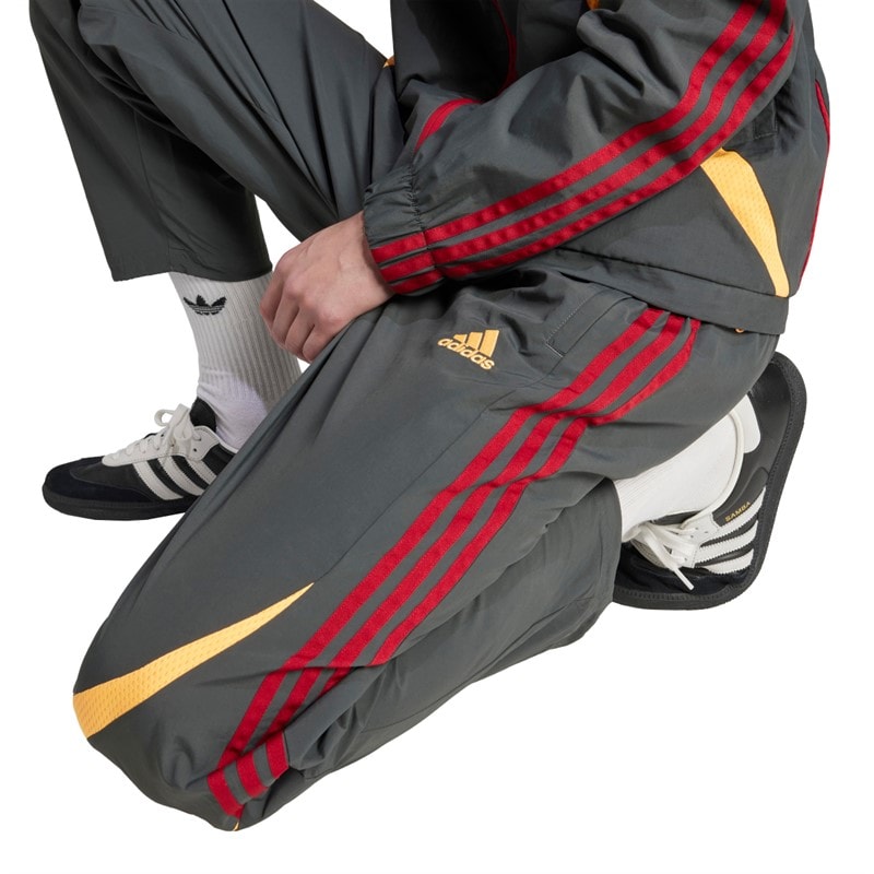 adidas Originals Mens Climacool Track Pants Grey Six/Flash Orange/Team Victory Red - Image 3