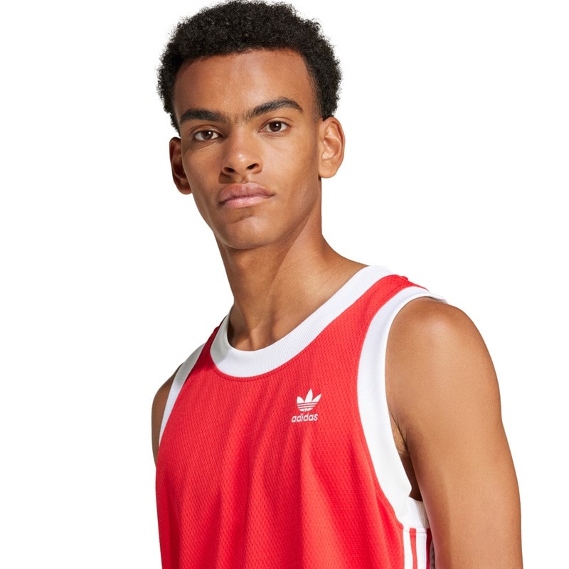 adidas Originals Mens Adicolor Mock Eyelet Vest Real Gold - Image 3