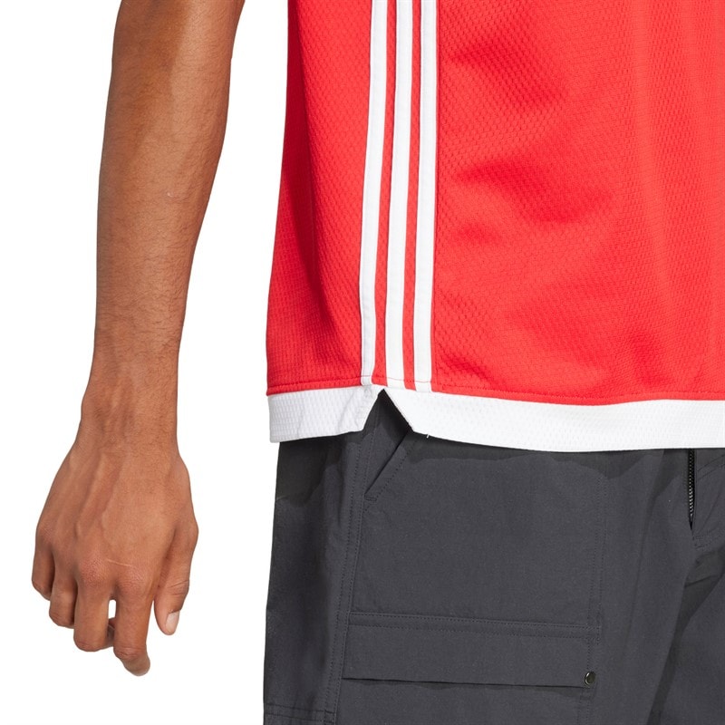adidas Originals Mens Adicolor Mock Eyelet Vest Real Gold - Image 4
