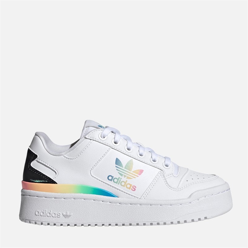 adidas Originals Junior Girls Forum Bold Trainers Cloud White/Core Black/Pulse Mint - Image 1
