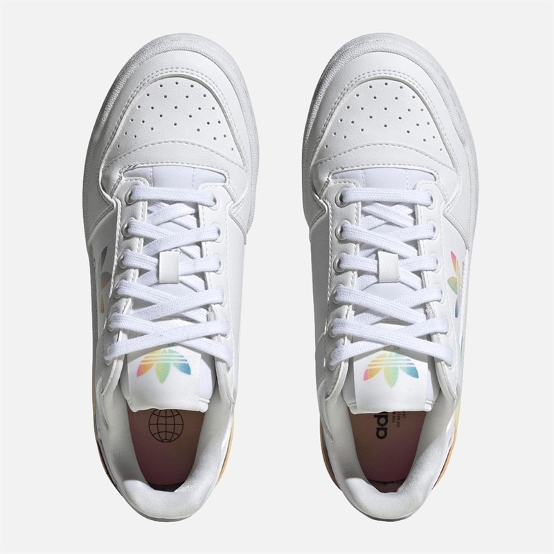 adidas Originals Junior Girls Forum Bold Trainers Cloud White/Core Black/Pulse Mint - Image 4