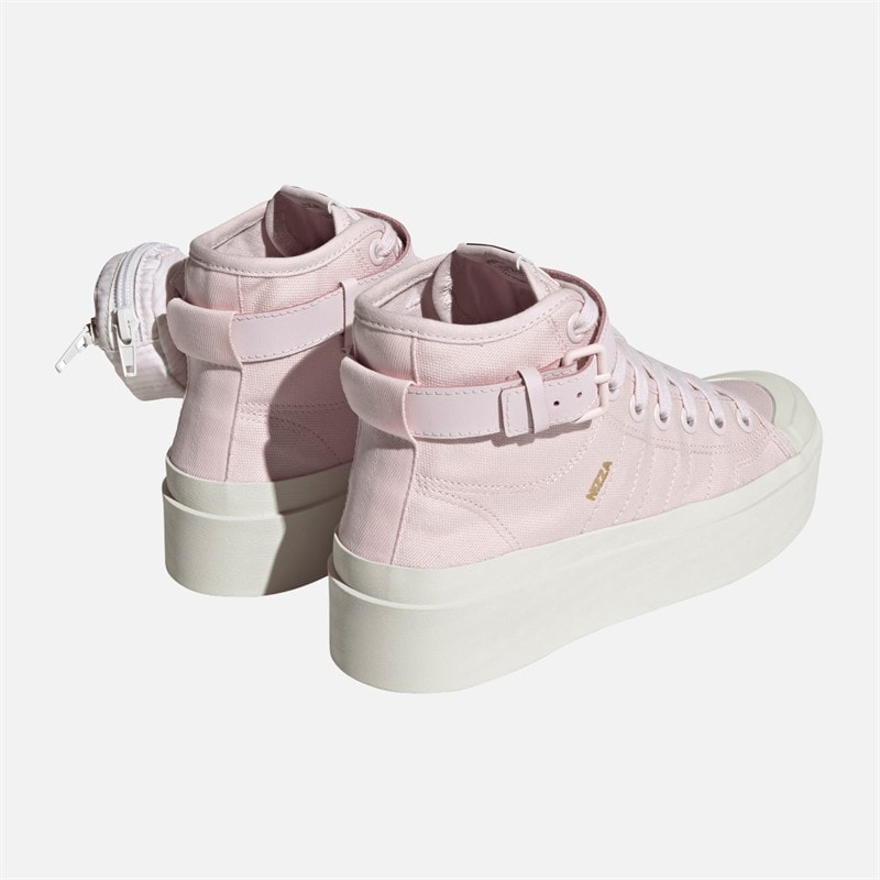 adidas Originals Womens Nizza Bonega Mid Trainers Almost Pink/Almost Pink/Off White - Image 3