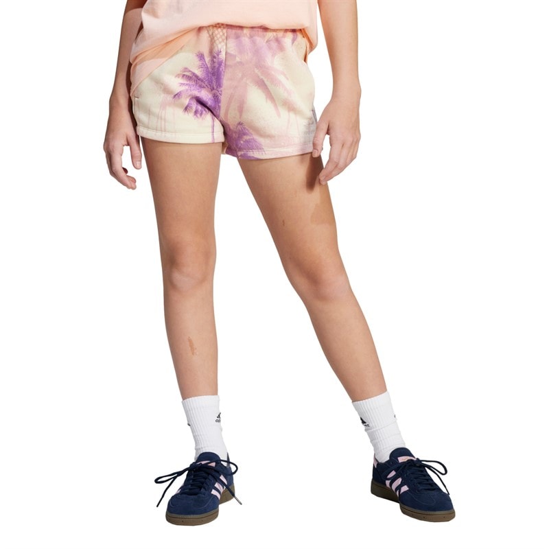 adidas Originals Junior Girls AOP Shorts Semi Pink Spark/Multicolor