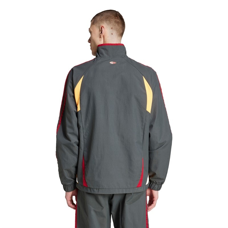 adidas Originals Mens Climacool Track Jacket Grey Six/Flash Orange/Team Victory Red - Image 2