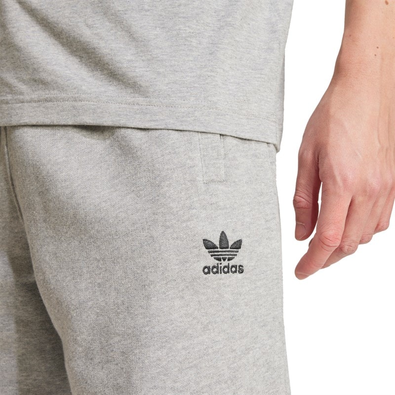 adidas Originals Mens Essentials Trefoil Shorts Medium Grey Heather - Image 3