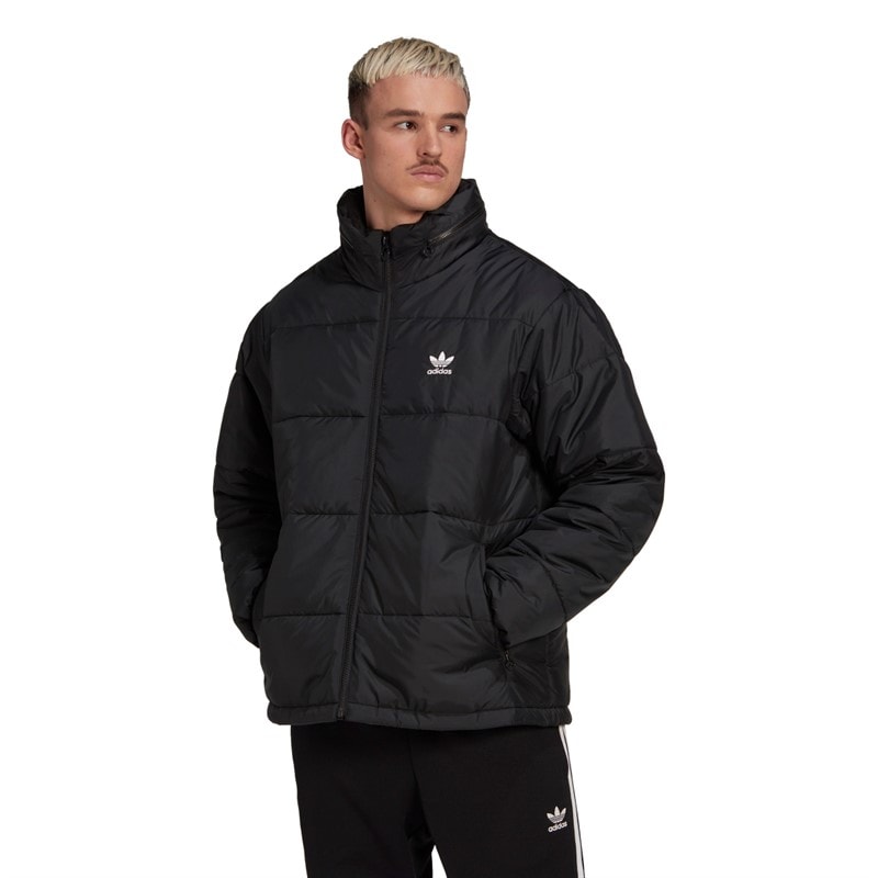 adidas Originals Mens Essentials Padded Puffer Jacket Black - Image 2